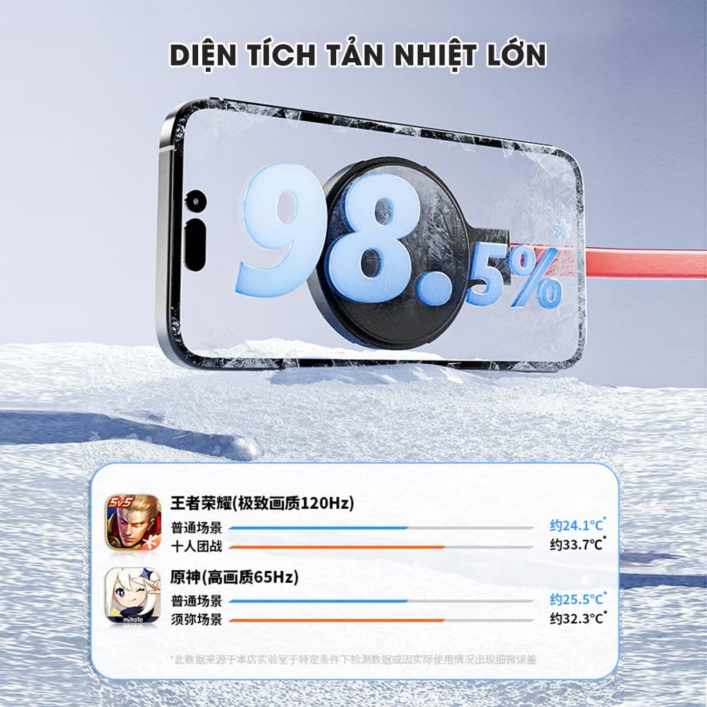 Quạt tản nhiệt điện thoại máy tính bảng sò lạnh nước từ tính XL36 PRO AI 36W hiệu năng cao đóng băng full mặt - 8