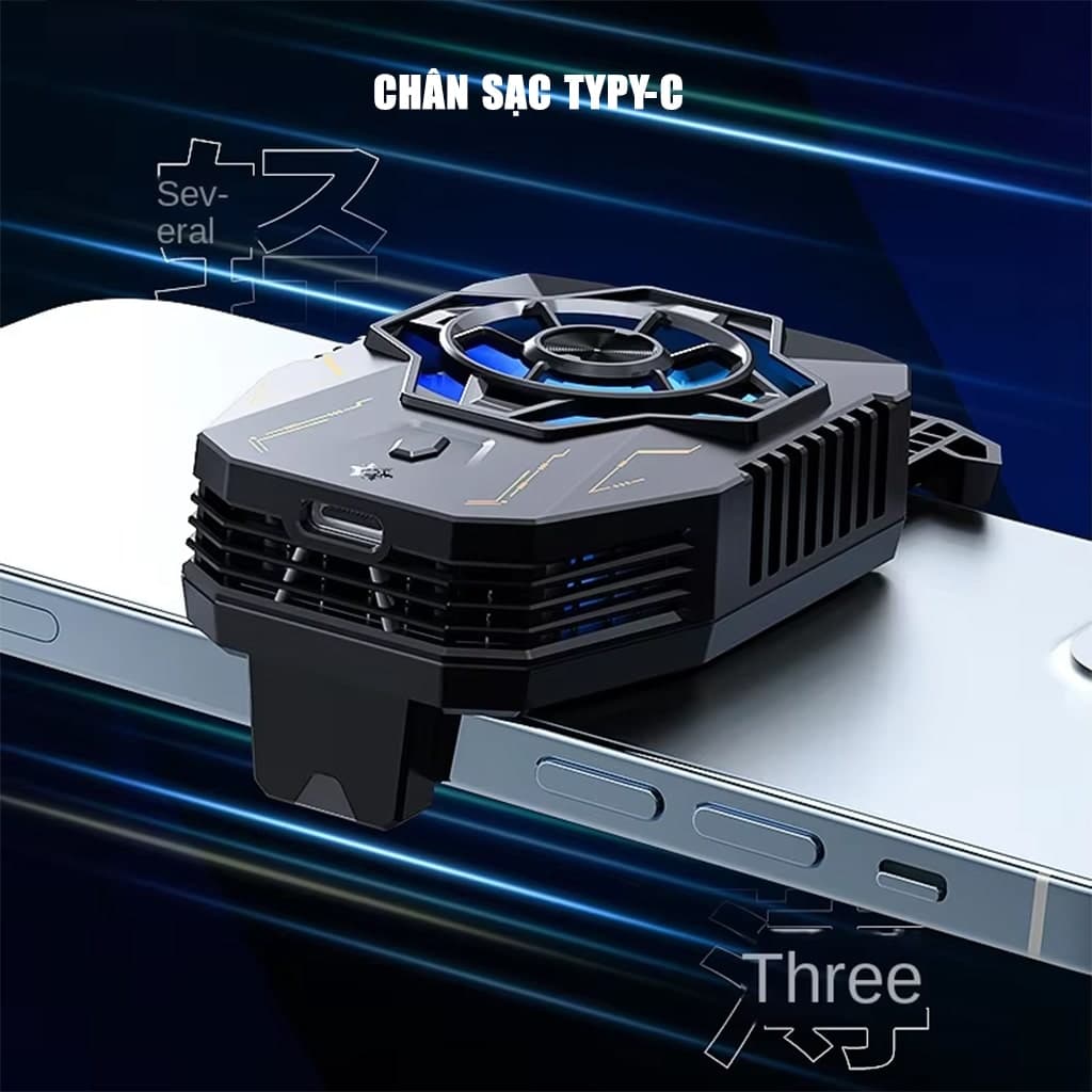 Quạt tản nhiệt điện thoại sò lạnh C20 Led RGB Gaming 3 chế độ làm lạnh giảm nhiệt nhanh - 5