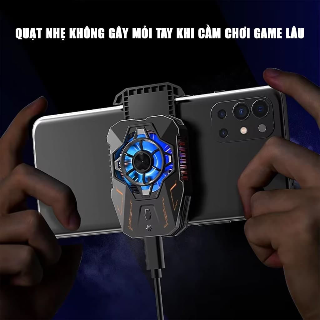 Quạt tản nhiệt điện thoại sò lạnh C20 Led RGB Gaming 3 chế độ làm lạnh giảm nhiệt nhanh - 7