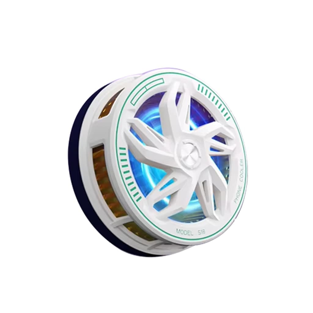 Quạt tản nhiệt điện thoại sò lạnh từ tính S18X Pro màu trắng Led Gaming hỗ trợ tăng FPS Game Mobile Liên Quân Pubg FF - 2