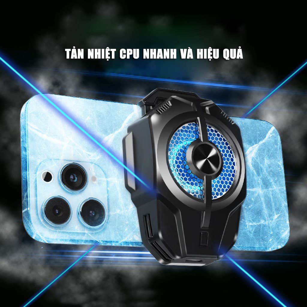 Quạt tản nhiệt điện thoại sò lạnh S21 màu trắng giá rẻ giảm nhiệt nhanh hỗ trợ tăng FPS Gaming Liên Quân PUBG FF - 5