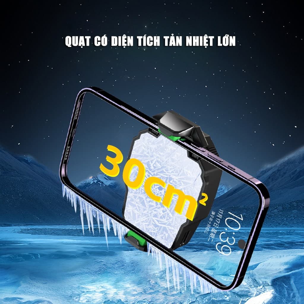 Quạt tản nhiệt điện thoại sò lạnh S21 màu trắng giá rẻ giảm nhiệt nhanh hỗ trợ tăng FPS Gaming Liên Quân PUBG FF - 10