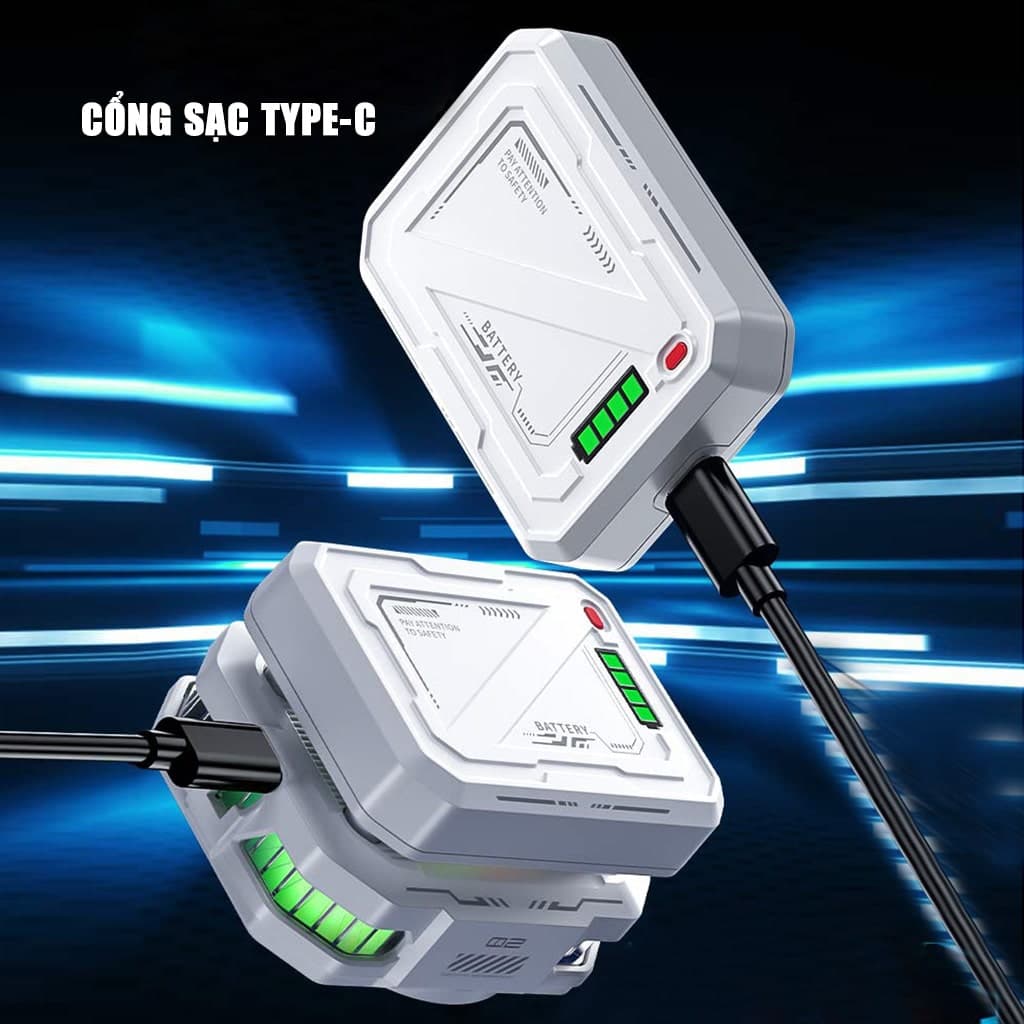 Quạt tản nhiệt điện thoại sò lạnh không dây TH10 Pro pin rời 5000mAh 7 cấp độ làm lạnh Led RGB từ tính có ngàm kẹp đóng băng full mặt - 11