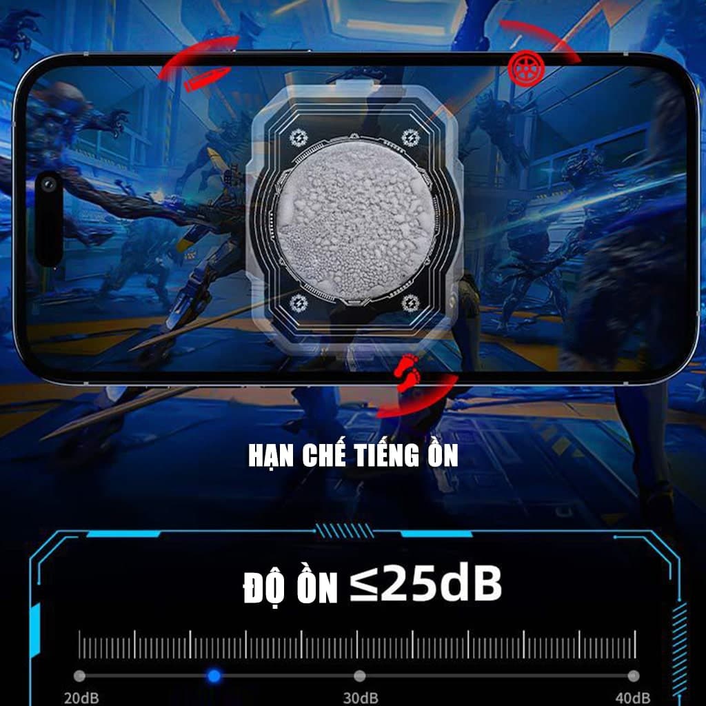 Quạt tản nhiệt điện thoại sò lạnh không dây TH10 Pro pin rời 5000mAh 7 cấp độ làm lạnh Led RGB từ tính có ngàm kẹp đóng băng full mặt - 10