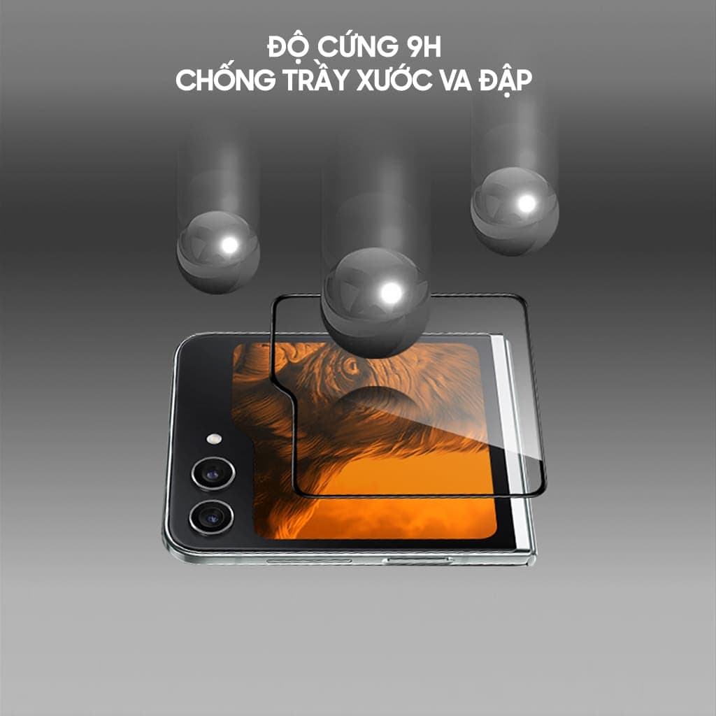 Kính cường lực màn hình phụ Samsung Galaxy Z Flip 6 5G full màn hình chống trầy xước va đập - 3