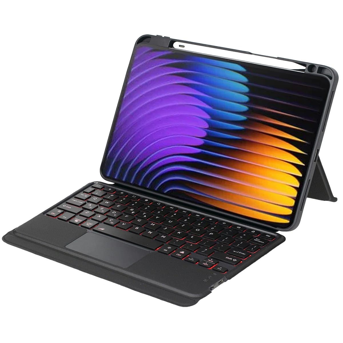 Ốp lưng Xiaomi Pad 7S Pro bao da cao cấp kèm bàn phím chuột cảm ứng 720 độ tách rời linh hoạt - 8