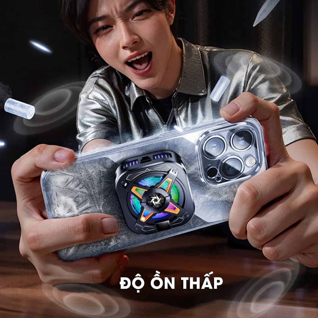 Quạt tản nhiệt điện thoại sò lạnh từ tính có ngàm kẹp rời SL54 SE Led RGB Gaming hỗ trợ tăng FPS Game Mobile Liên Quân Pubg FF - 10