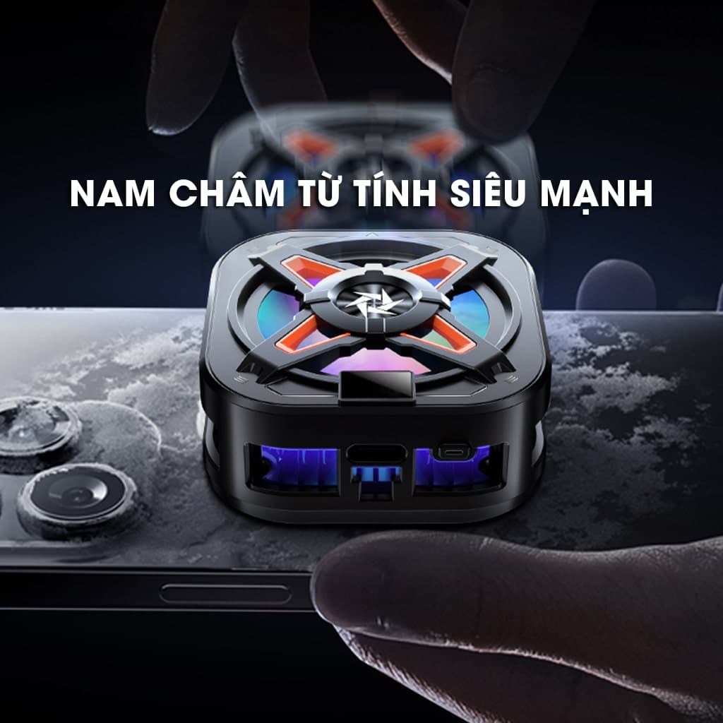 Quạt tản nhiệt điện thoại sò lạnh từ tính có ngàm kẹp rời SL54 SE Led RGB Gaming hỗ trợ tăng FPS Game Mobile Liên Quân Pubg FF - 6