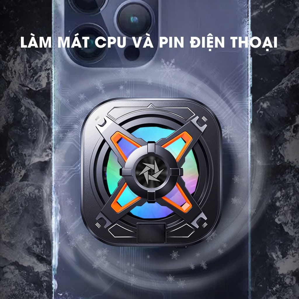 Quạt tản nhiệt điện thoại sò lạnh từ tính có ngàm kẹp rời SL54 SE Led RGB Gaming hỗ trợ tăng FPS Game Mobile Liên Quân Pubg FF - 8