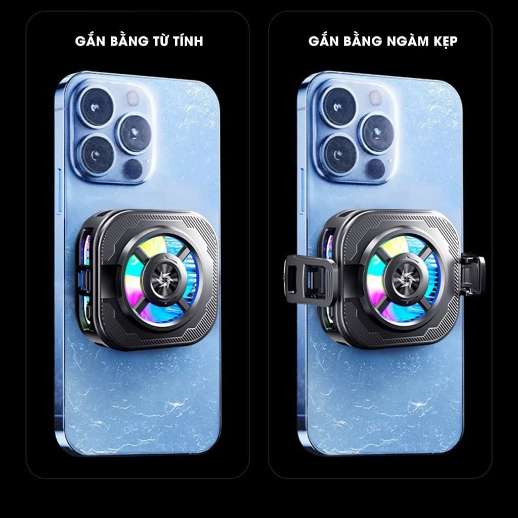 Quạt tản nhiệt điện thoại sò lạnh từ tính có ngàm kẹp rời SL39 SE Led RGB Gaming hỗ trợ tăng FPS Game Mobile Liên Quân Pubg FF - 9