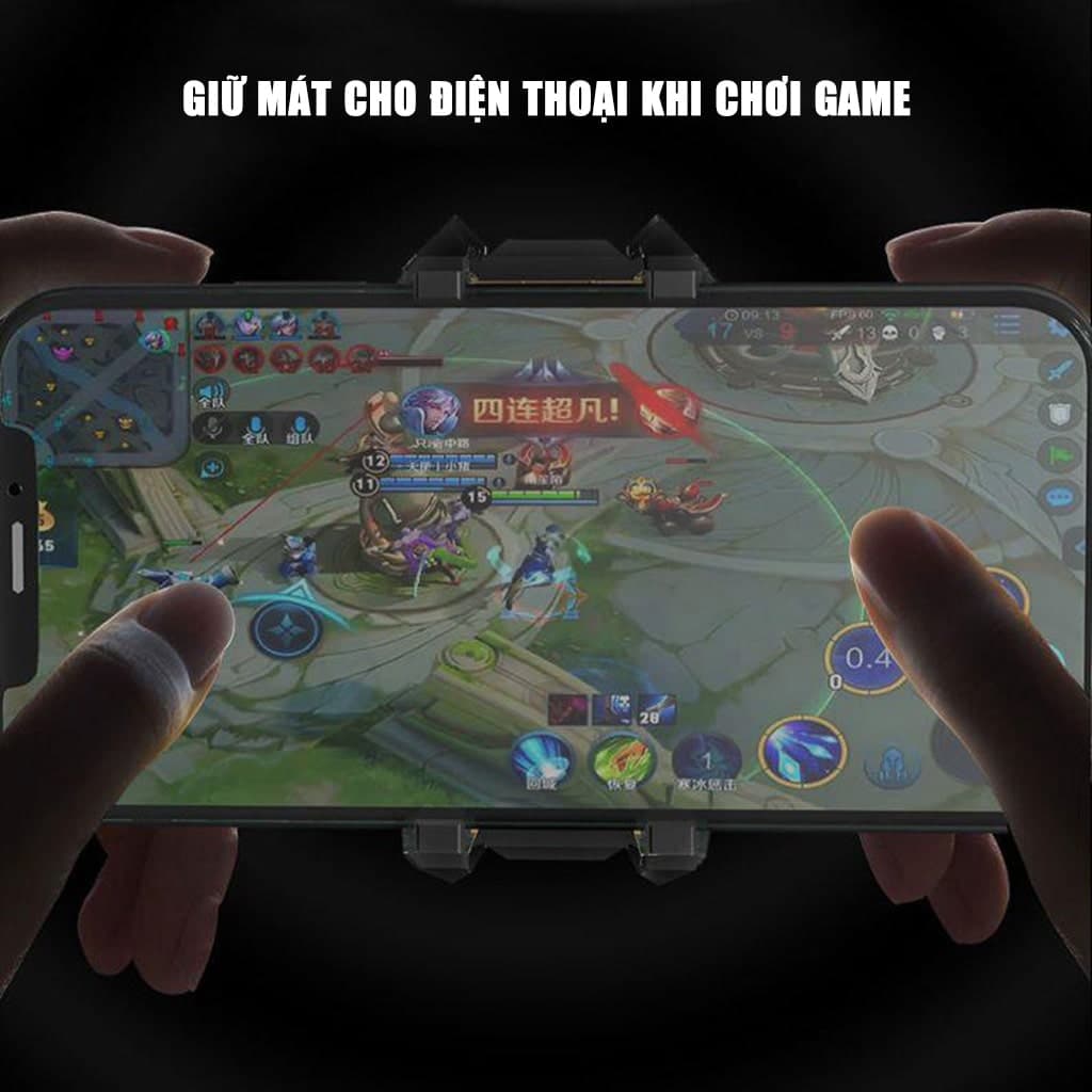 Quạt tản nhiệt điện thoại sò lạnh J42 Led RGB giảm nhiệt nhanh chơi game pubg freefire liên quân mobile - 10