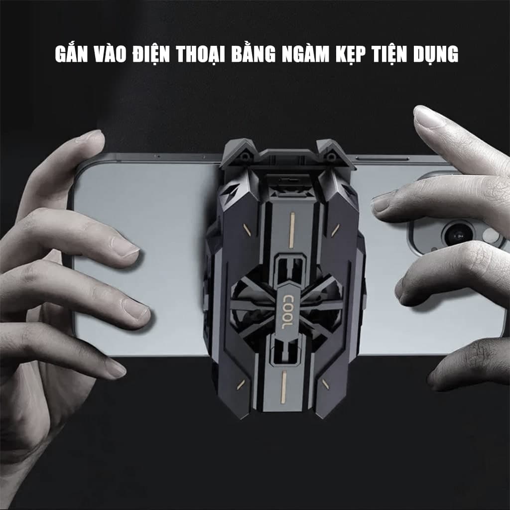 Quạt tản nhiệt điện thoại sò lạnh J42 Led RGB giảm nhiệt nhanh chơi game pubg freefire liên quân mobile - 3