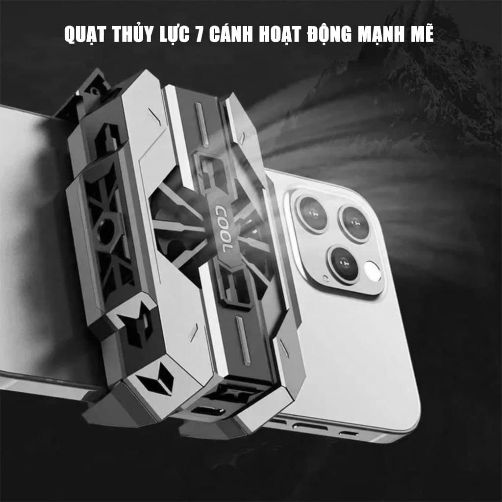 Quạt tản nhiệt điện thoại sò lạnh J42 Led RGB giảm nhiệt nhanh chơi game pubg freefire liên quân mobile - 6