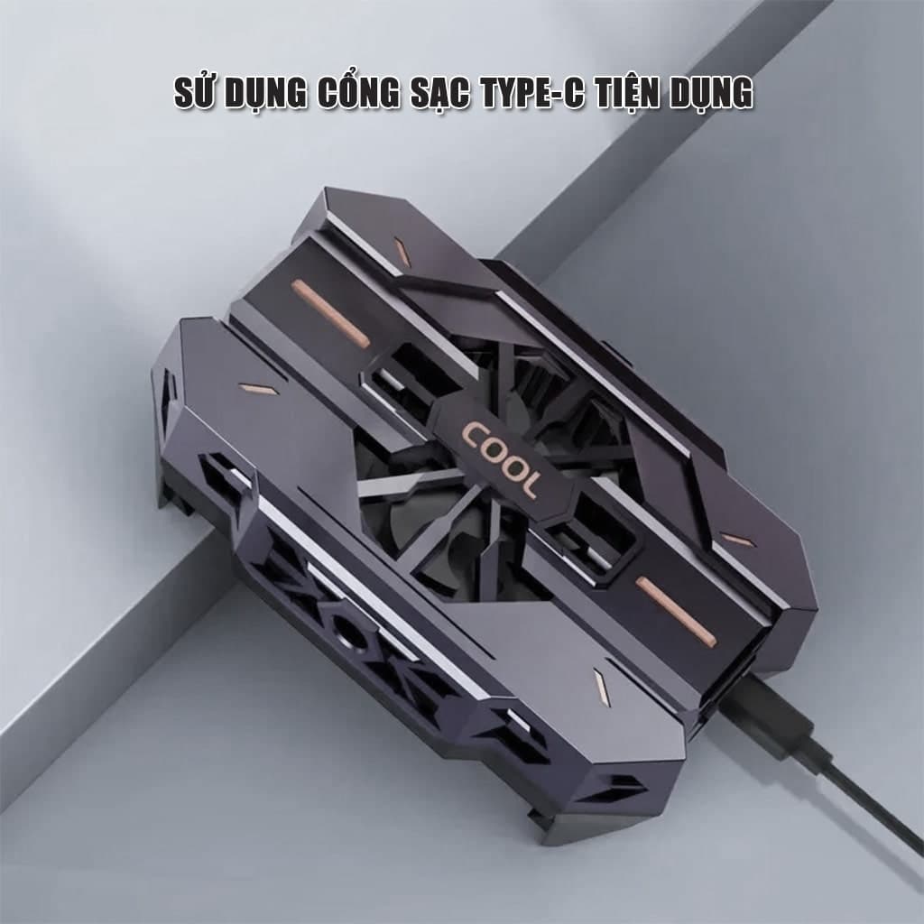 Quạt tản nhiệt điện thoại sò lạnh J42 Led RGB giảm nhiệt nhanh chơi game pubg freefire liên quân mobile - 5