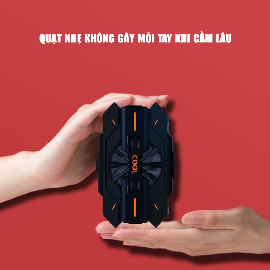 Quạt tản nhiệt điện thoại sò lạnh J42 Led RGB giảm nhiệt nhanh chơi game pubg freefire liên quân mobile - 7