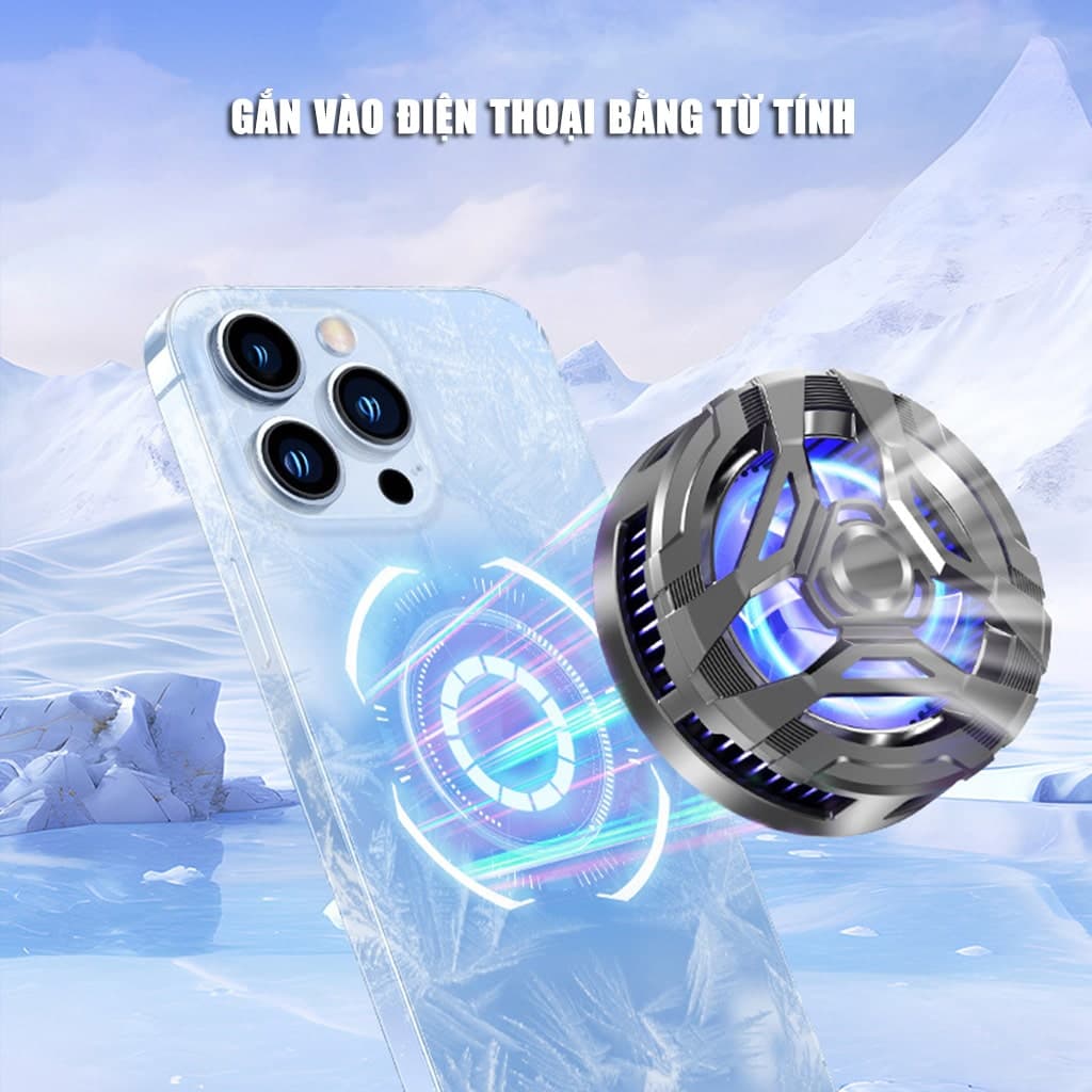 Quạt tản nhiệt điện thoại sò lạnh từ tính S25 Pro Led Gaming hỗ trợ tăng FPS Game Mobile Liên Quân Pubg Free Fire - 5