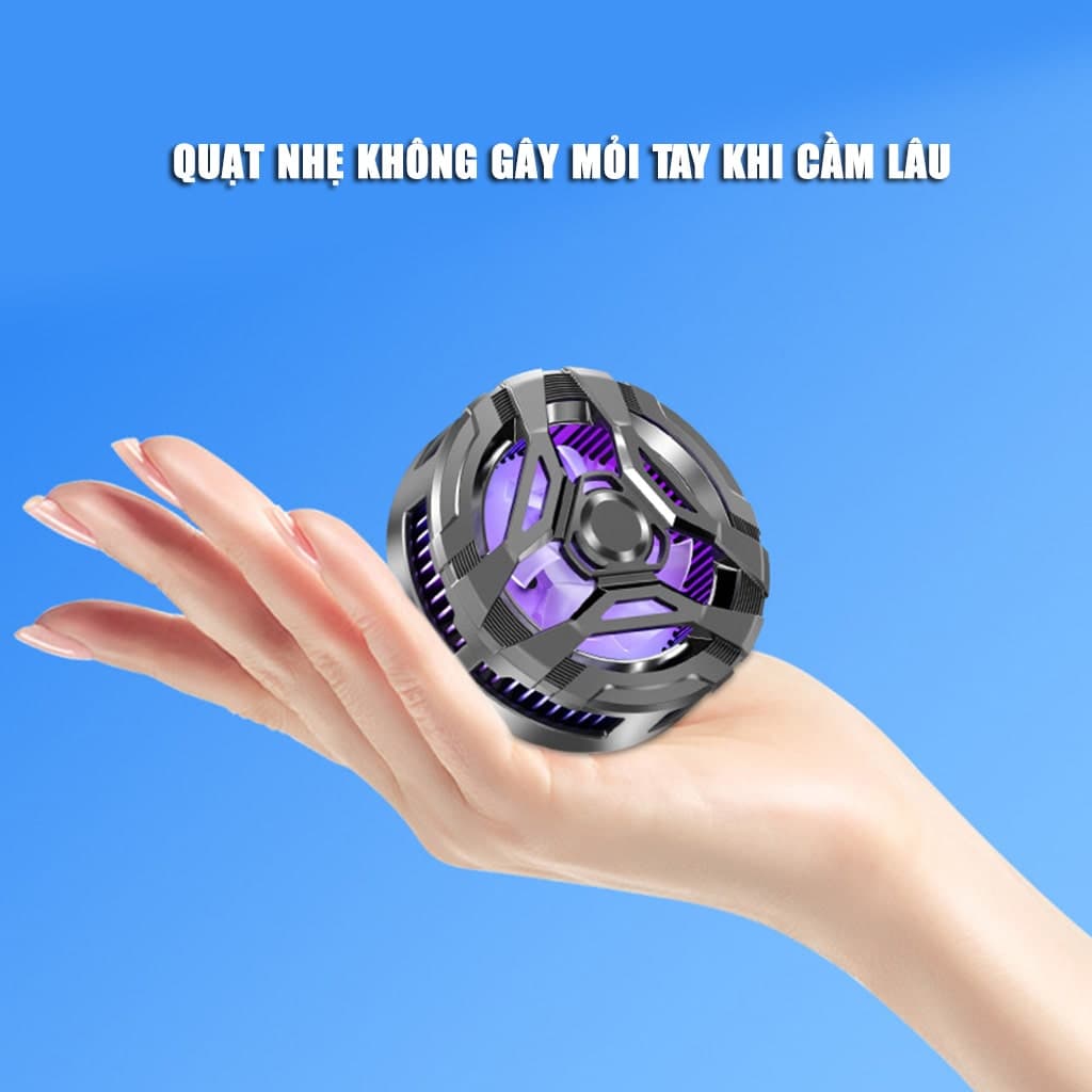 Quạt tản nhiệt điện thoại sò lạnh từ tính S25 Pro Led Gaming hỗ trợ tăng FPS Game Mobile Liên Quân Pubg Free Fire - 6