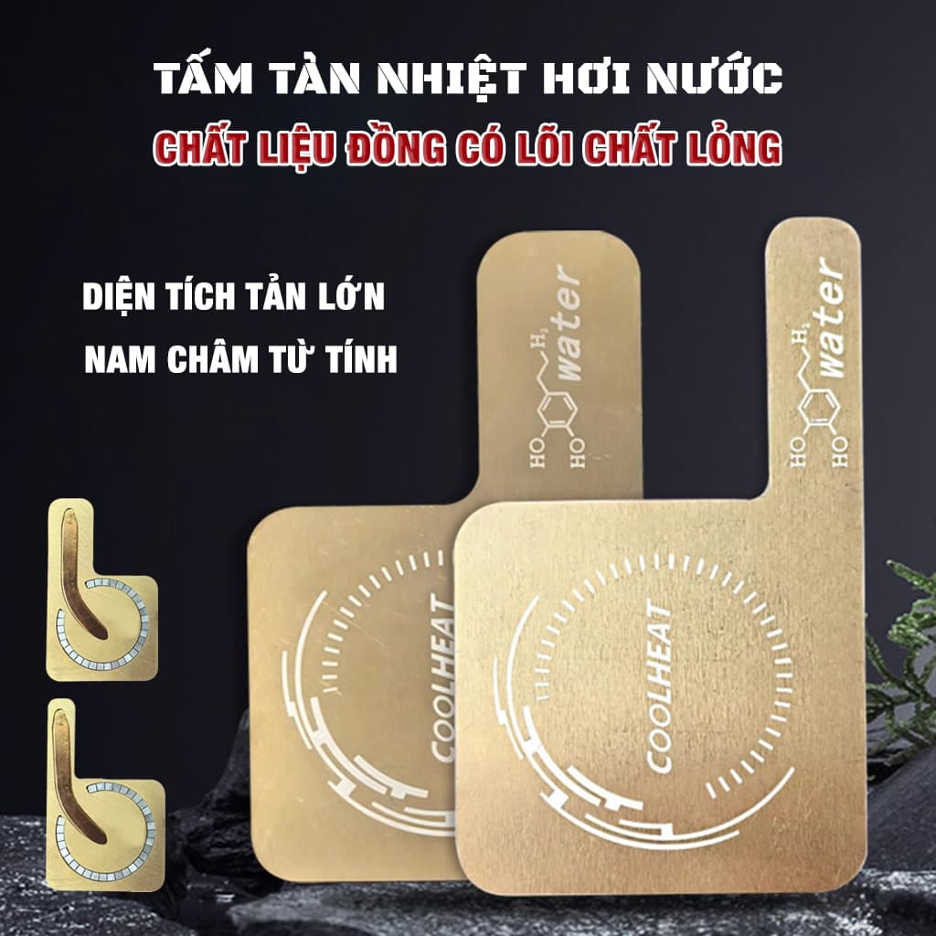 Tấm đồng tản nhiệt từ tính có lõi ống chất lỏng dẫn nhiệt hiệu suất cao V6 Pro dùng cho điện thoại di động quạt tản nhiệt sò lạnh