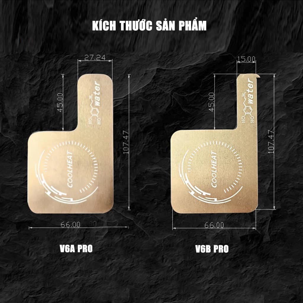 Tấm đồng tản nhiệt từ tính có lõi ống chất lỏng dẫn nhiệt hiệu suất cao V6 Pro dùng cho điện thoại di động quạt tản nhiệt sò lạnh - 2