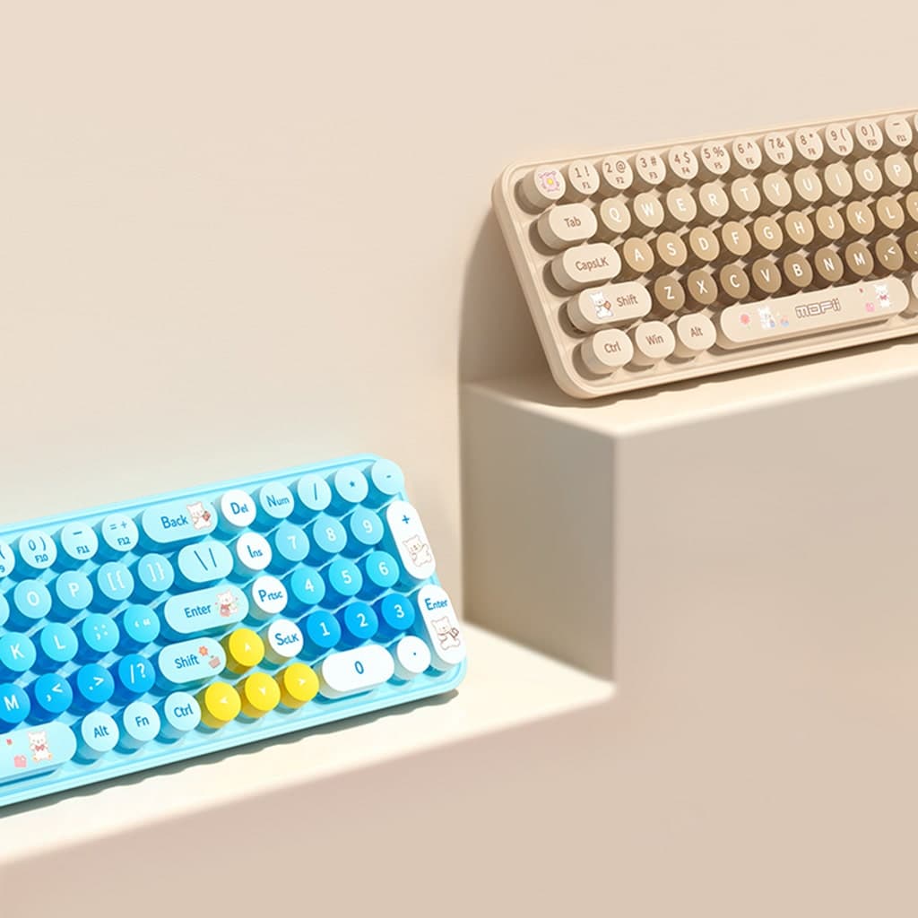 Bộ bàn phím chuột không dây Baby Bear - chuột máy tính không dây bàn phím MOFII hồng dễ thương Wireless - 7