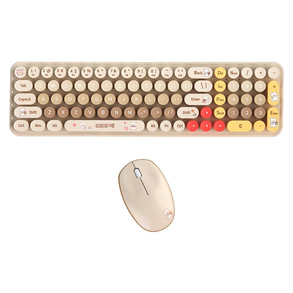 Bộ bàn phím chuột không dây Baby Bear - chuột máy tính không dây bàn phím MOFII hồng dễ thương Wireless - 3