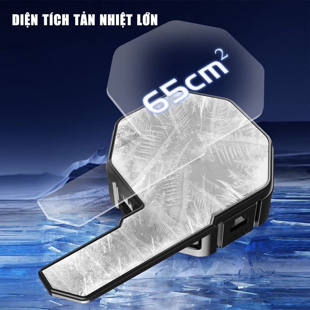 Quạt tản nhiệt điện thoại sò lạnh từ tính K13 Max chỉnh nhiệt AI Led RGB hiển thị nhiệt độ công suất 15W có ngàm kẹp rời - 6