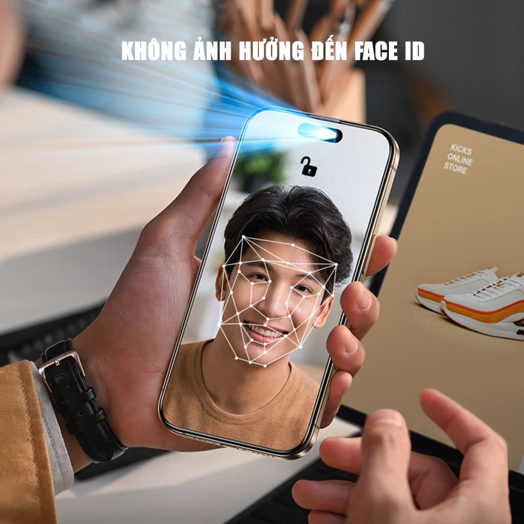 Kính cường lực Iphone 17 Air chống chói AR Anti-Reflection full màn hình nhận vân tay Smart Devil - 5