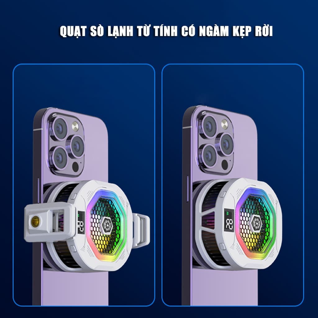 Ngàm kẹp cho quạt tản nhiệt điện thoại Kiri TH12 / TH12 Pro / TH12 Pro V2 / TH12 Pro V3 / TH18 Pro linh kiện chính hãng - 3