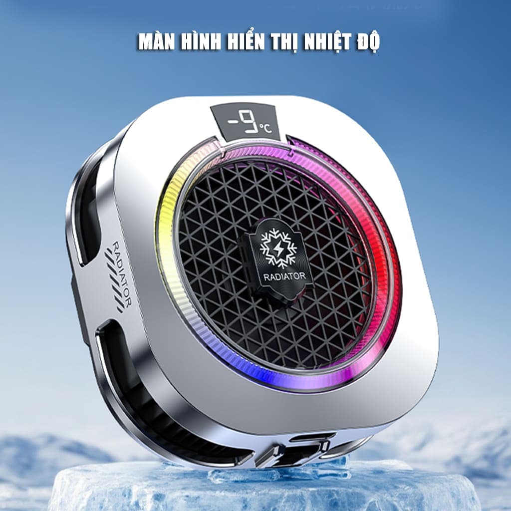 Quạt tản nhiệt điện thoại sò lạnh cao cấp TH16 Pro AI 24W kiểm soát nhiệt thông minh AI Led RGB làm lạnh không tụt FPS khi chơi game PUBG - 8