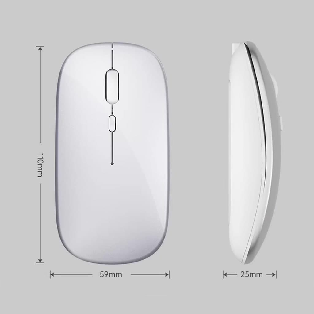 Chuột không dây Bluetooth Wireless 2.4G im lặng siêu mỏng pin sạc có đèn LED dùng làm việc chơi game văn phòng - 9