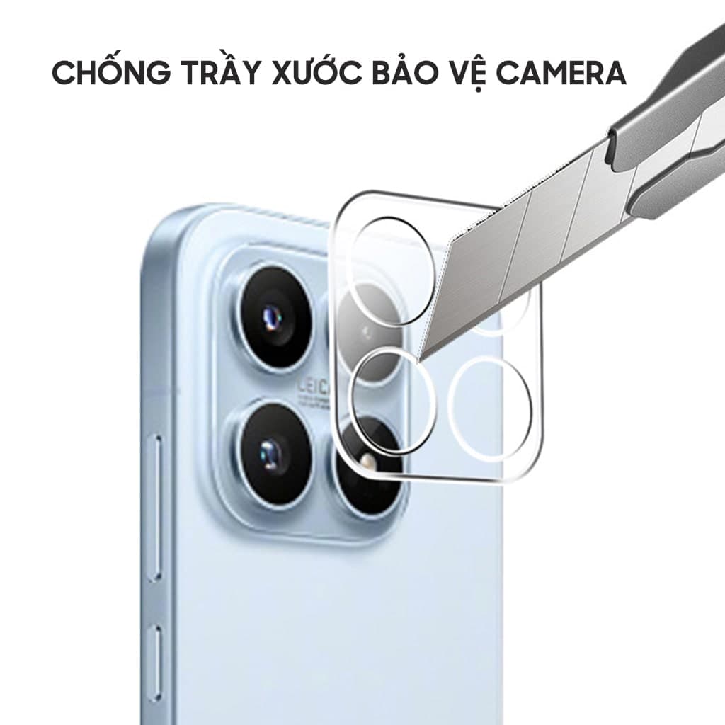 Dán camera Xiaomi 17 thấu kính nổi 3D cường lực camera Xiaomi 17 độ cứng 9H trong suốt - 3