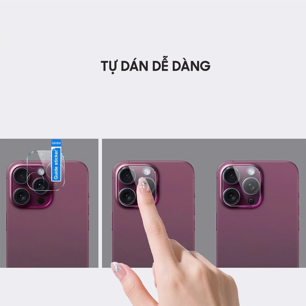 Dán camera Xiaomi 17 thấu kính nổi 3D cường lực camera Xiaomi 17 độ cứng 9H trong suốt - 7