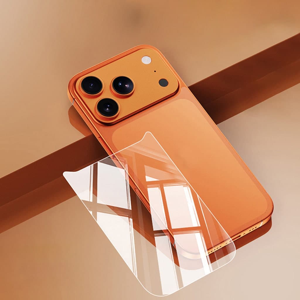 Kính cường lực lưng Iphone 17 Pro Max trong suốt full mặt lưng độ cứng 9H - 2