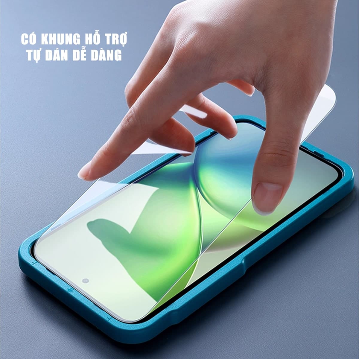 Kính cường lực Vivo X300 trong suốt không viền full màn hình Smart Devil có khung hỗ trợ dán - 3