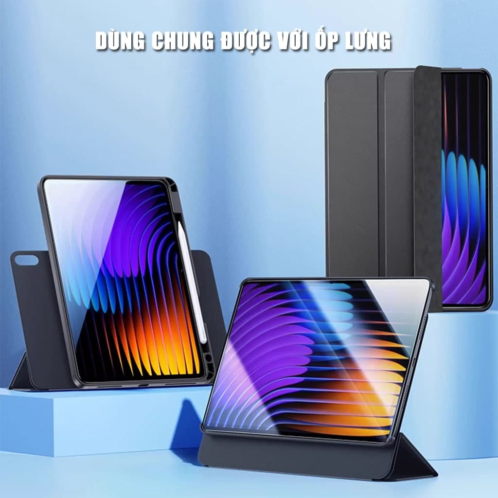 Kính cường lực Xiaomi Pad 8 full màn hình chính hãng Smart Devil có khung hỗ trợ dán - 9