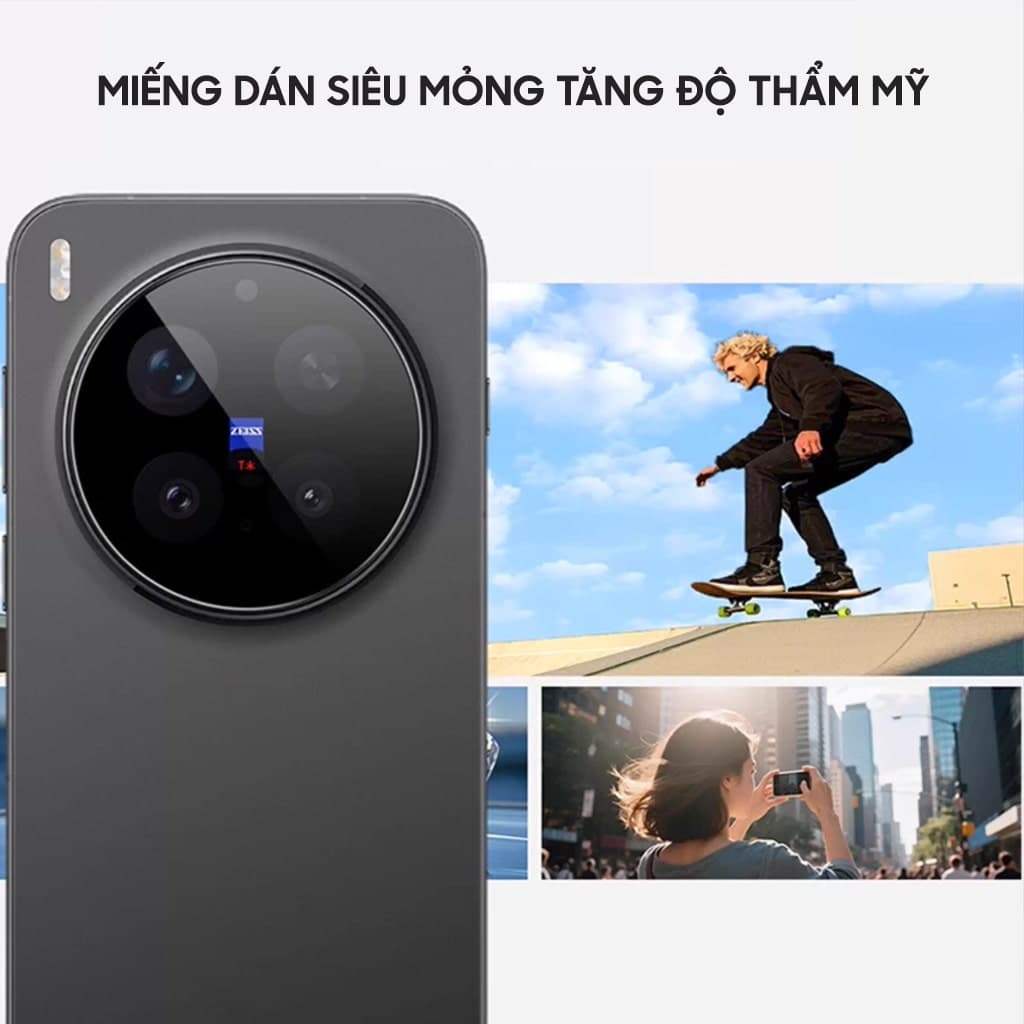Dán camera Vivo X300 cường lực chống chói AR Anti-Reflection chống trầy xước va đập bảo vệ camera - 8
