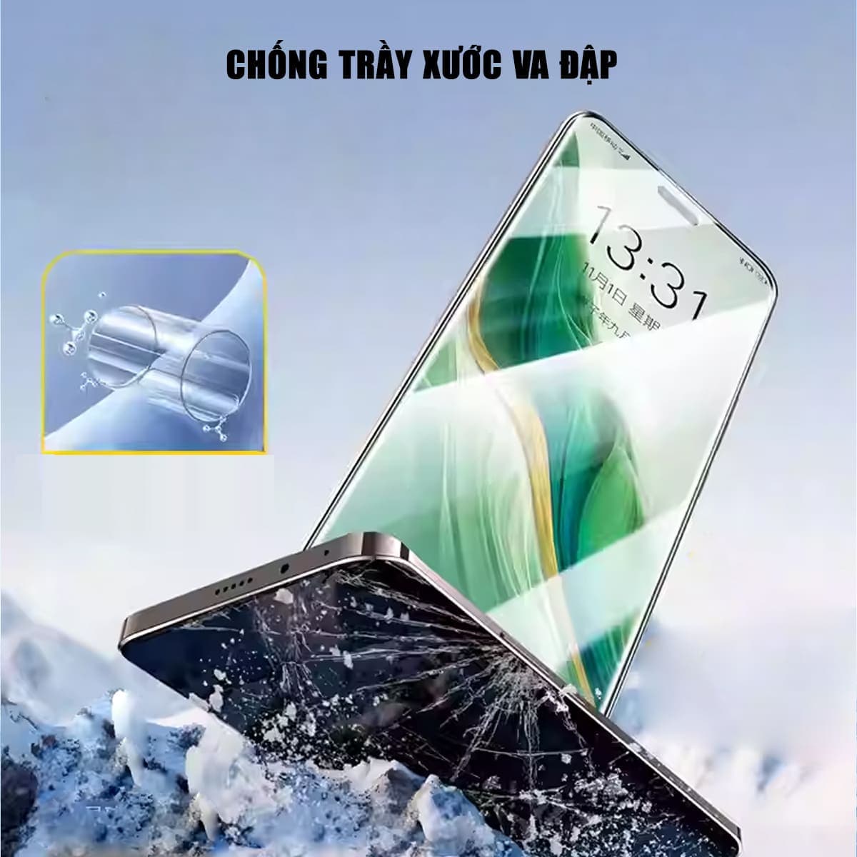 Dán màn hình Honor Magic 6 Pro Hydrogel Gốm Smart Devil full màn hình nhận vân tay dễ dàng tự dán - 5