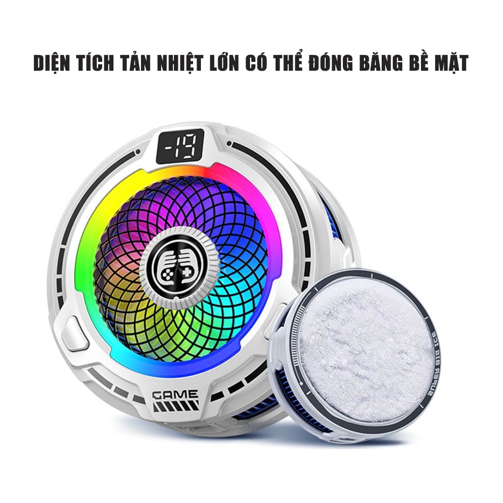 Quạt sò lạnh tản nhiệt điện thoại cao cấp FS18 Pro AI 30W kiểm soát nhiệt thông minh AI Led RGB làm lạnh không tụt FPS khi chơi game PUBG - 3