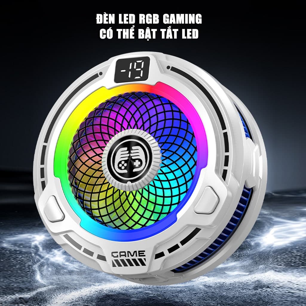 Quạt sò lạnh tản nhiệt điện thoại cao cấp FS18 Pro AI 30W kiểm soát nhiệt thông minh AI Led RGB làm lạnh không tụt FPS khi chơi game PUBG - 4