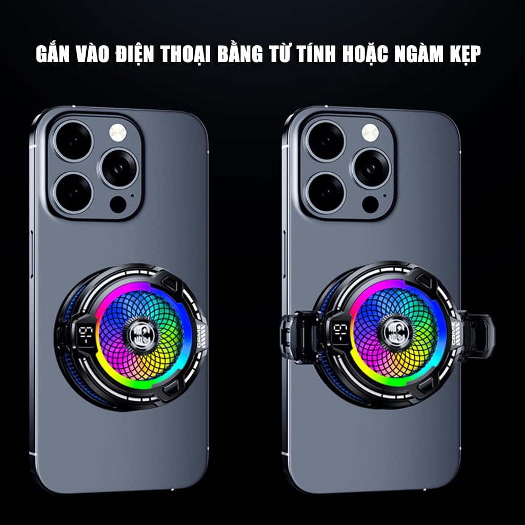 Quạt sò lạnh tản nhiệt điện thoại cao cấp FS18 Pro AI 30W kiểm soát nhiệt thông minh AI Led RGB làm lạnh không tụt FPS khi chơi game PUBG - 8