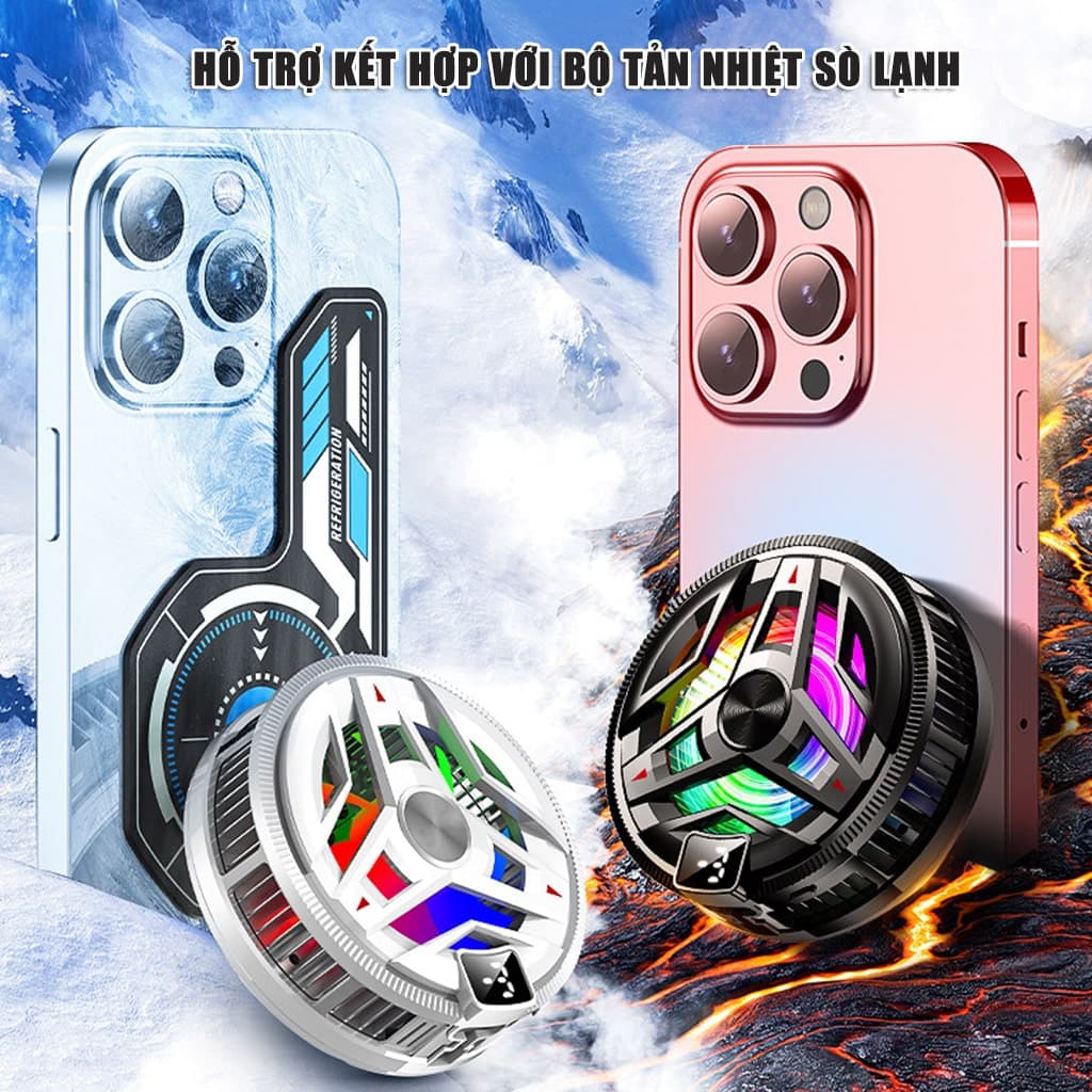 Tấm dán tản nhiệt từ tính có lõi ống chất lỏng dẫn nhiệt hiệu suất cao V7 Pro dùng cho quạt tản nhiệt sò lạnh điện thoại - 9