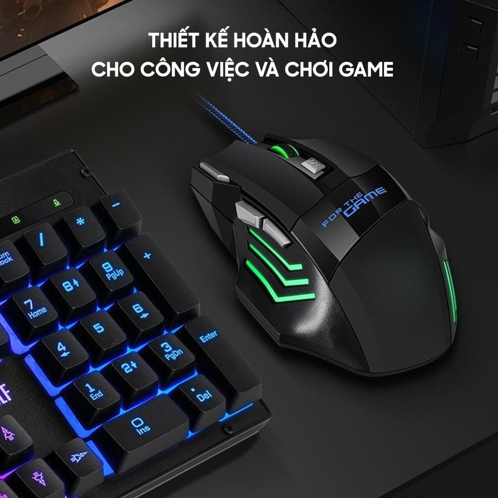 Chuột có dây Gaming G6 2400 DPI Led RGB đổi màu 7 nút bấm dây bọc dù chắc chắn chuột máy tính văn phòng chơi game giá rẻ - 10