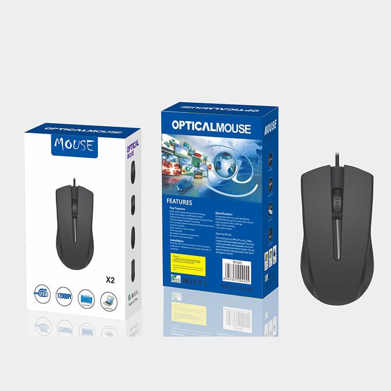 Chuột văn phòng có dây X2 1200 DPI USB chuột máy tính giá rẻ phù hợp cho học sinh sinh viên nhân viên văn phòng - 2