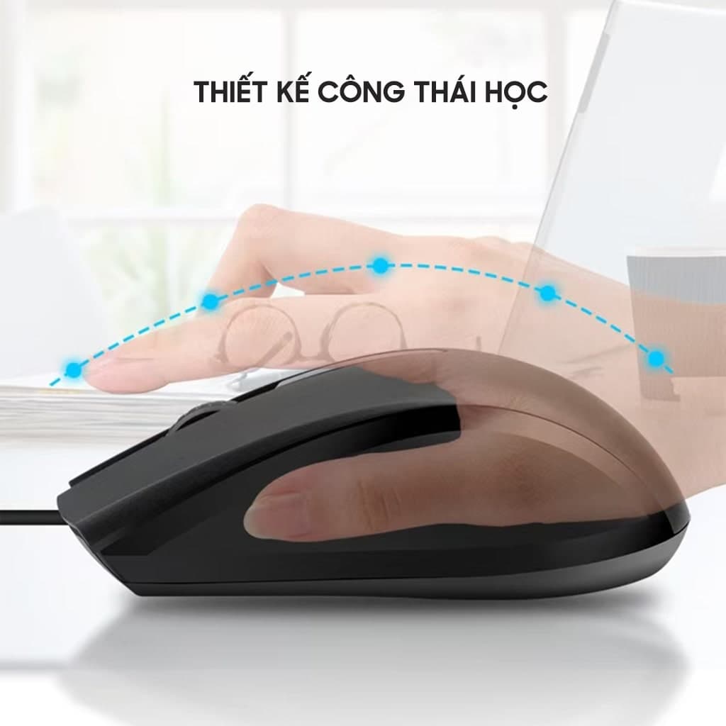 Chuột văn phòng có dây X2 1200 DPI USB chuột máy tính giá rẻ phù hợp cho học sinh sinh viên nhân viên văn phòng - 3