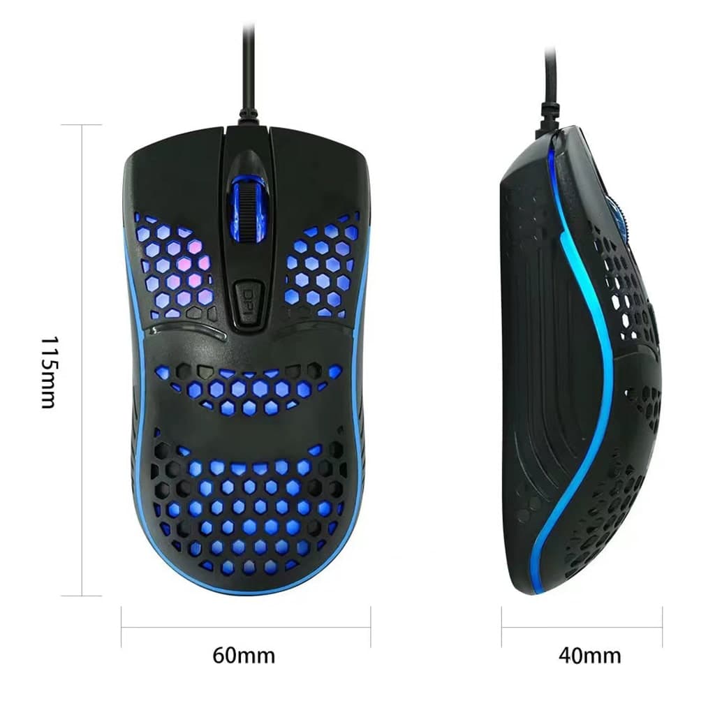 Chuột có dây Gaming X6 1200 DPI USB Led RGB đục lỗ chuột máy tính văn phòng chơi game giá rẻ - 13