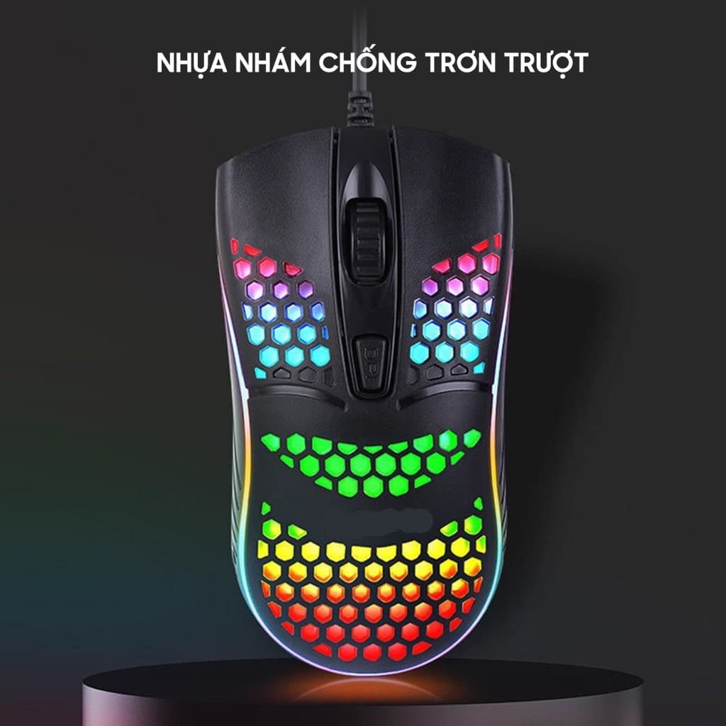 Chuột có dây Gaming X6 1200 DPI USB Led RGB đục lỗ chuột máy tính văn phòng chơi game giá rẻ - 5