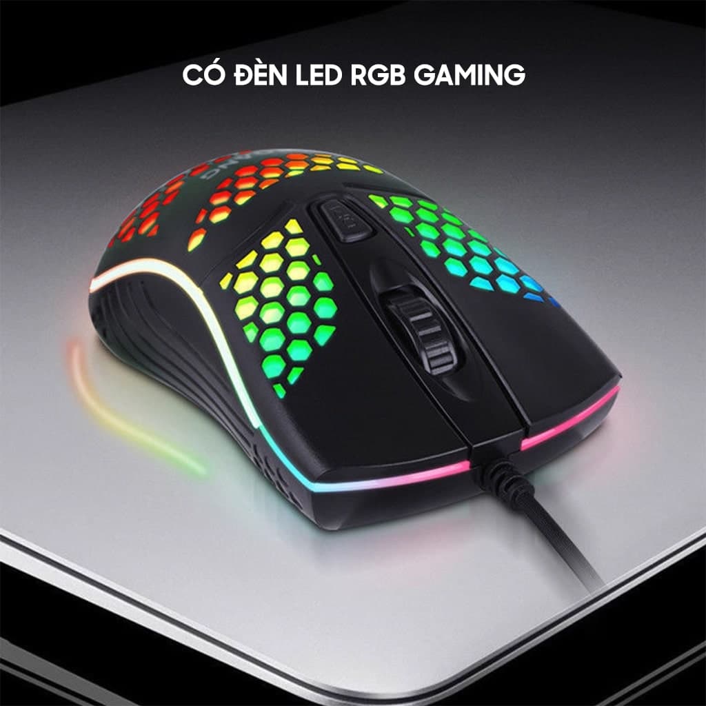 Chuột có dây Gaming X6 1200 DPI USB Led RGB đục lỗ chuột máy tính văn phòng chơi game giá rẻ - 6