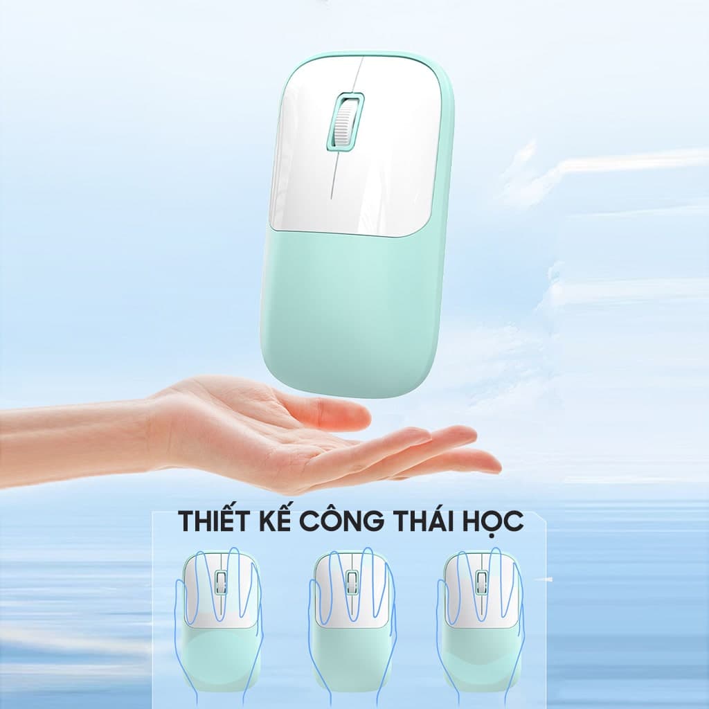 Chuột không dây C2 kết nối Wireless 2.4G pin sạc 500mAh dùng làm việc chơi game máy tính văn phòng - 3