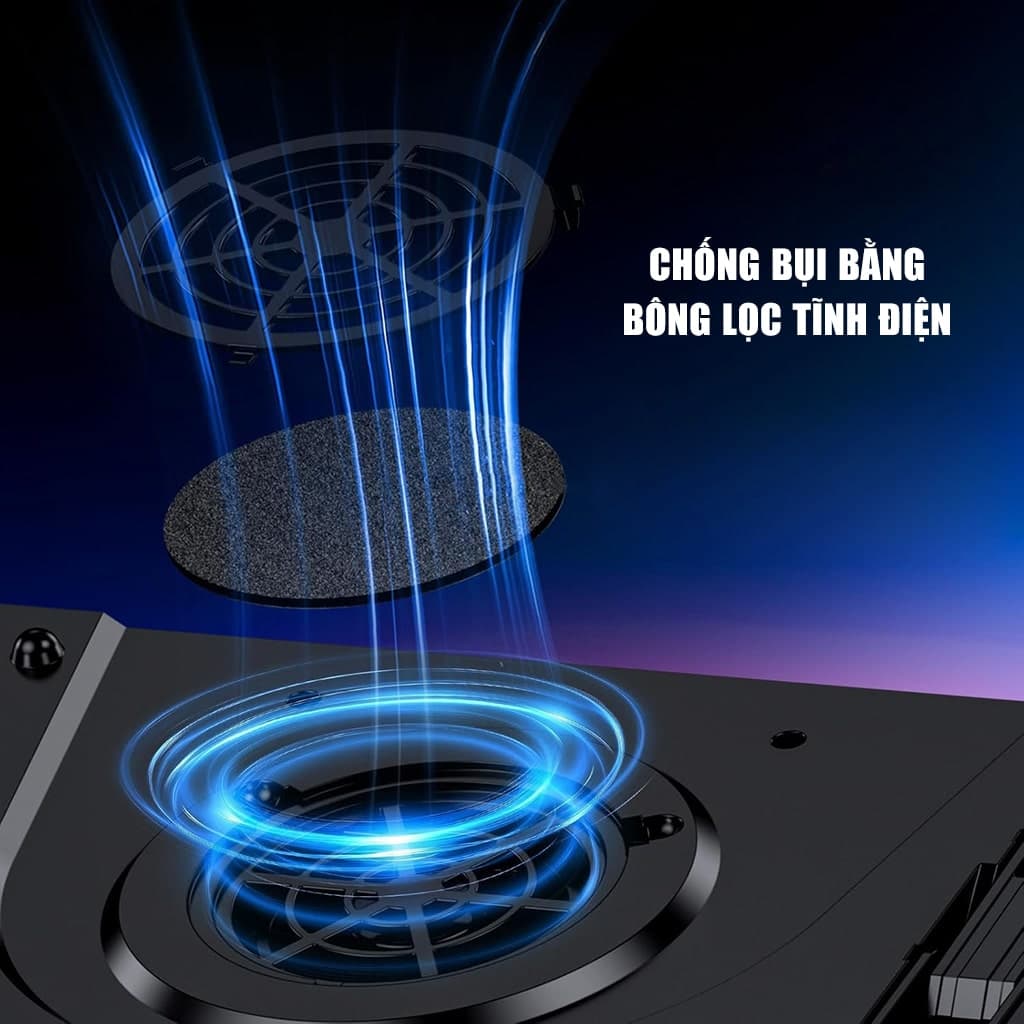 Đế tản nhiệt laptop IETS GT350 tản khí nén turbo 4000RPM quạt giảm nhiệt thực sự chuyên dụng cho máy tính đồ họa gaming - 10