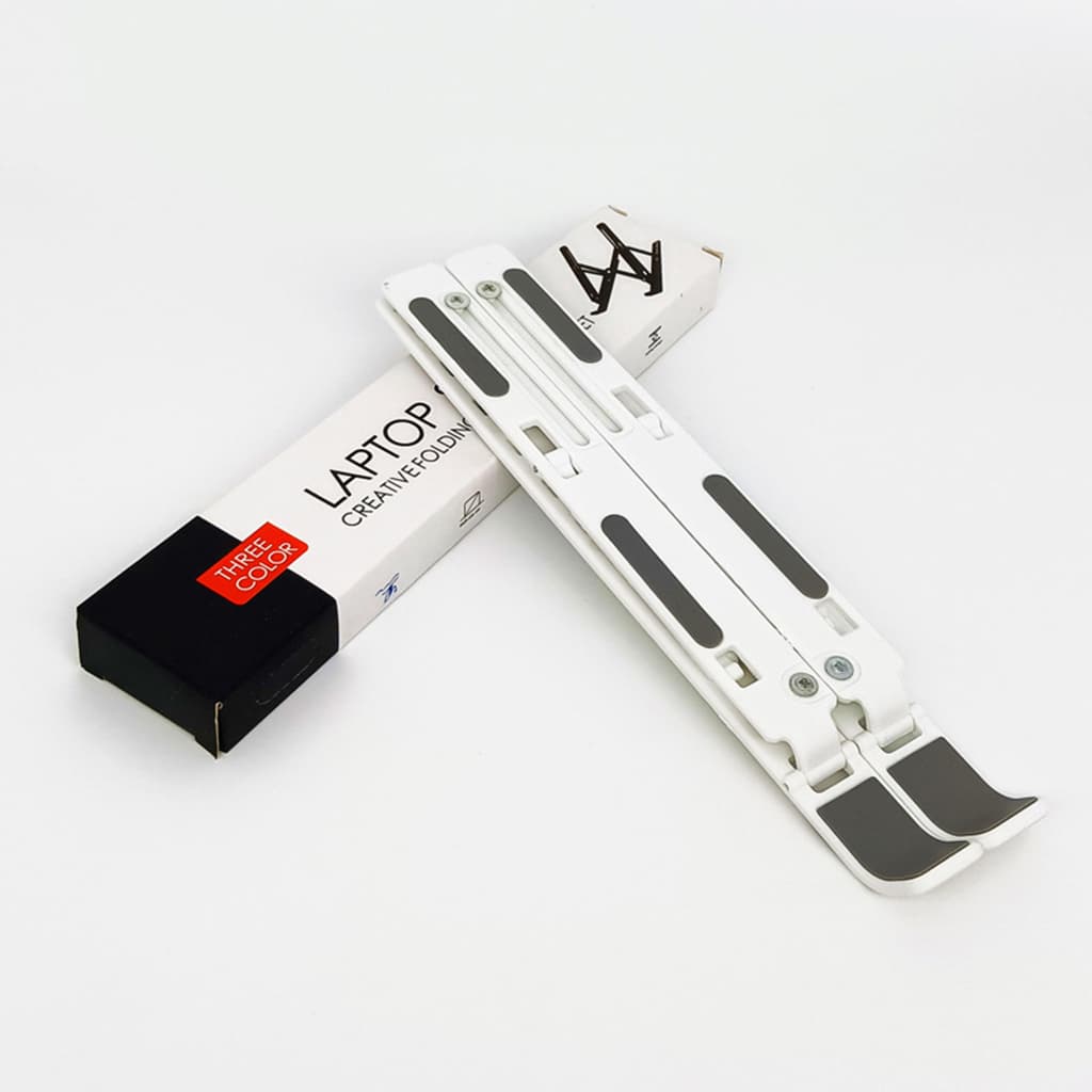 Giá đỡ tản nhiệt laptop Ipad E1 bằng nhựa gấp gọn đế tản nhiệt 8 nấc điều chỉnh độ cao giá rẻ màu bạc - 2